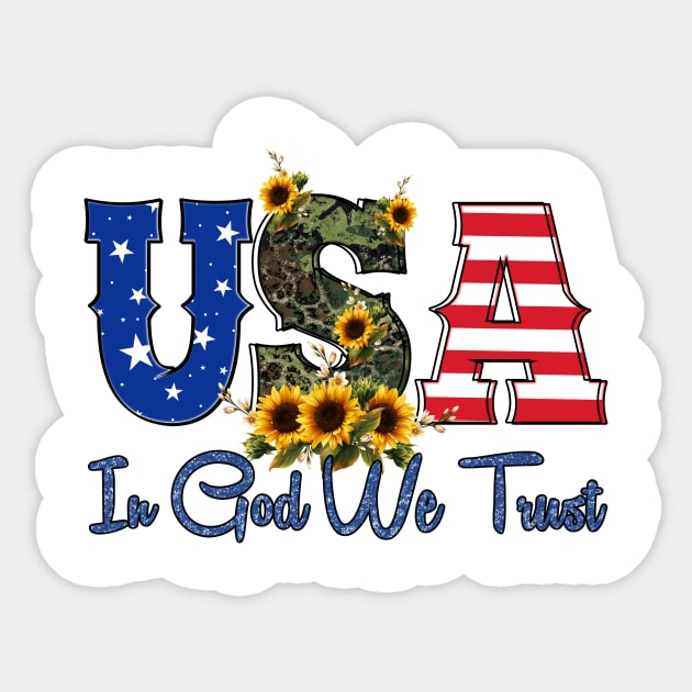 In God We Trust Sticker by Kribis